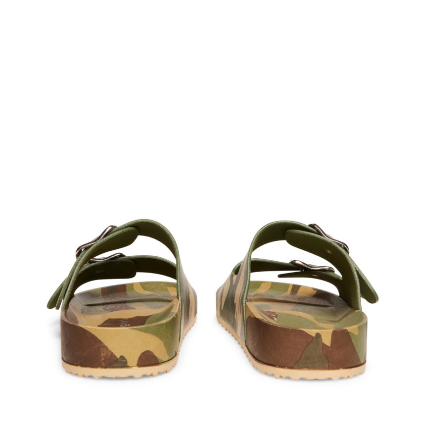 Camo Steve Madden Teddy-t Camouflage Women's Slides | PH 4910UET